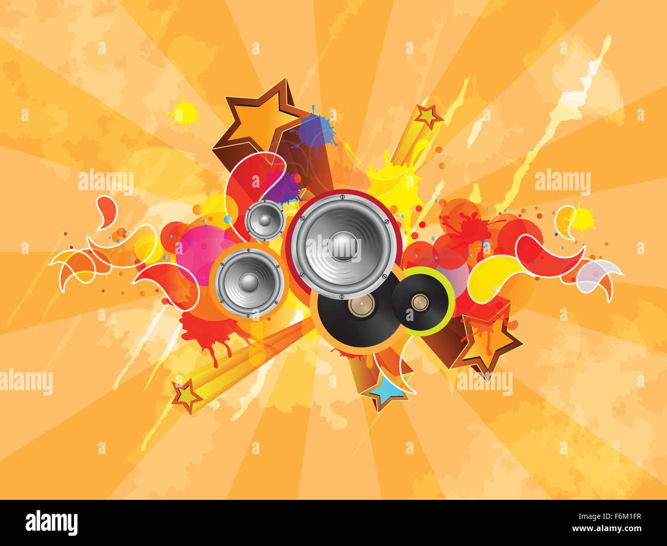 Grunge alla musica di sottofondo. Abstract illustrazione vettoriale Illustrazione Vettoriale
