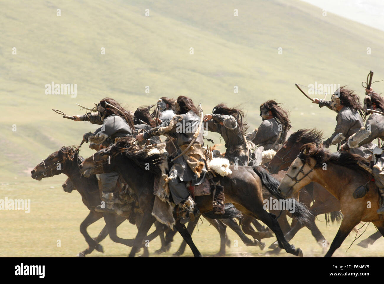 Data di rilascio: 6 giugno 2008. Il titolo del filmato: mongolo. STUDIO: Picturehouse intrattenimento. Trama: La storia racconta i primi anni di vita di Genghis Khan che era una schiava prima di andare a conquistare la metà del mondo tra cui la Russia nel 1206. Nella foto: film scena. Foto Stock