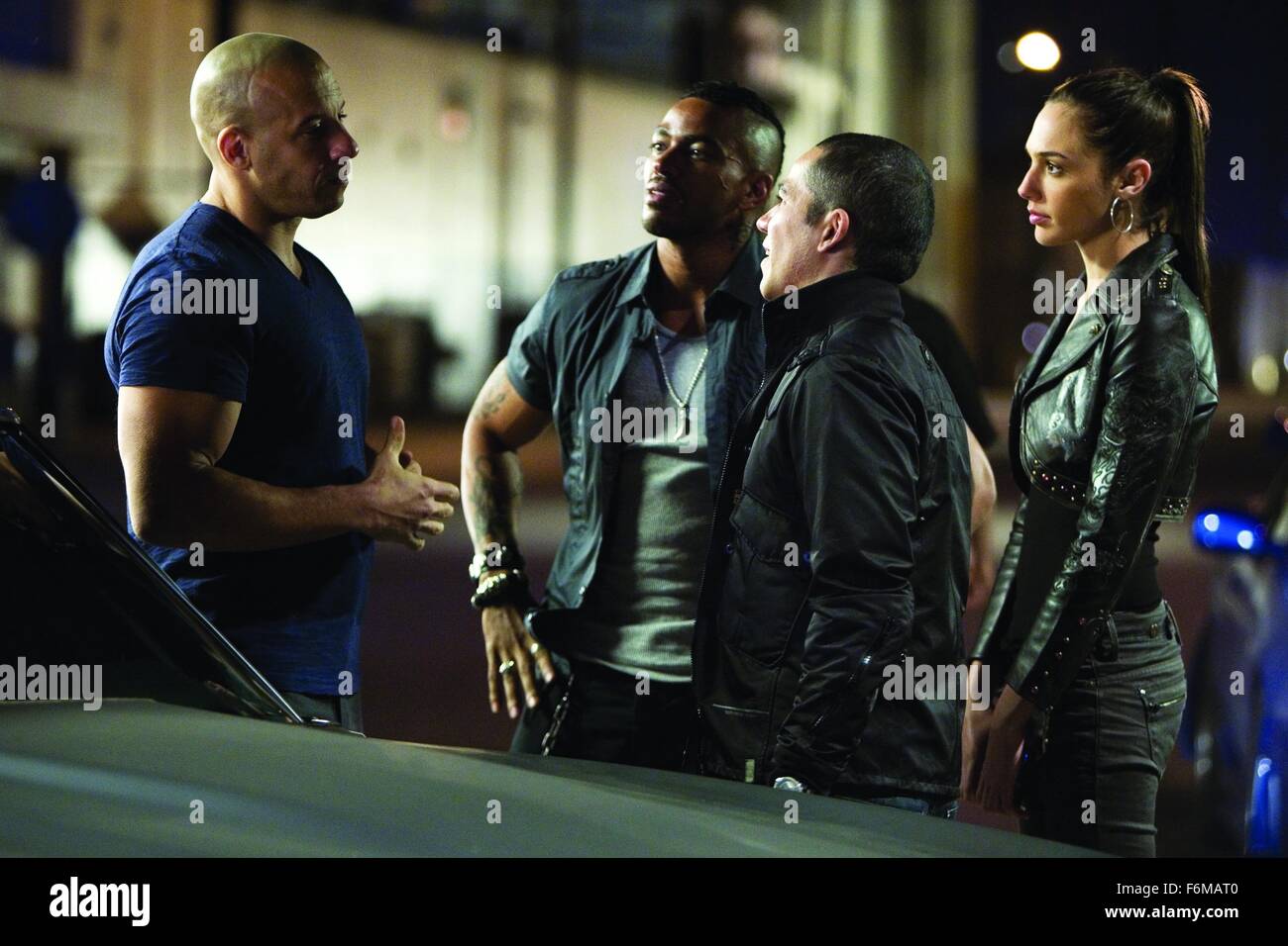Giugno 15, 2009 - Fast & Furious - Vin Diesel, Laz Alonso, John Ortiz e Gal Gadot.."Fast & Furious' Film - 2009. (Credito Immagine: c Entertainment Immagini) Foto Stock