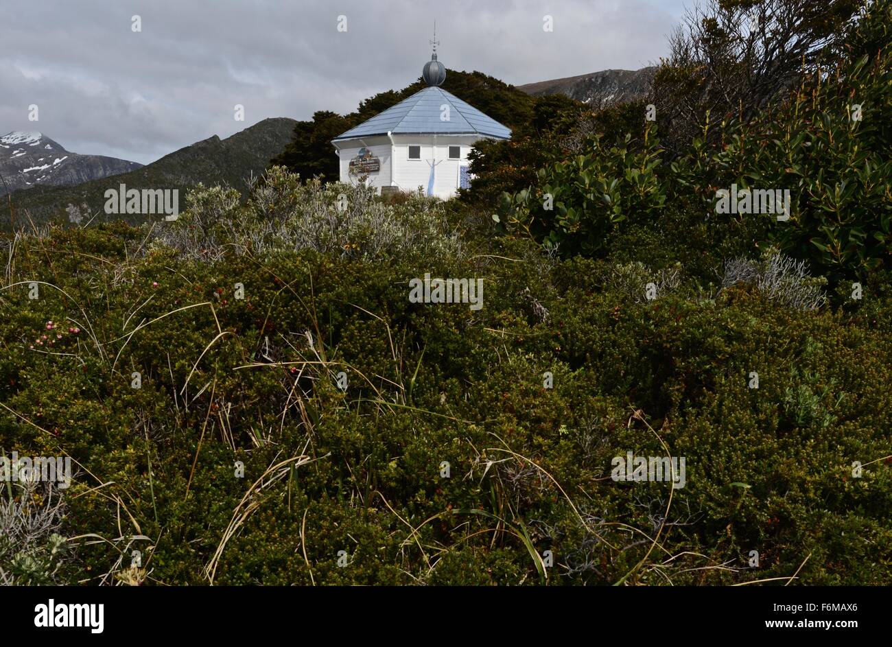 San Juan il salvamento Lighthouse.somministrati come parte della provincia argentina di Tierra Del Fuego, Staten Island è stato di Foto Stock