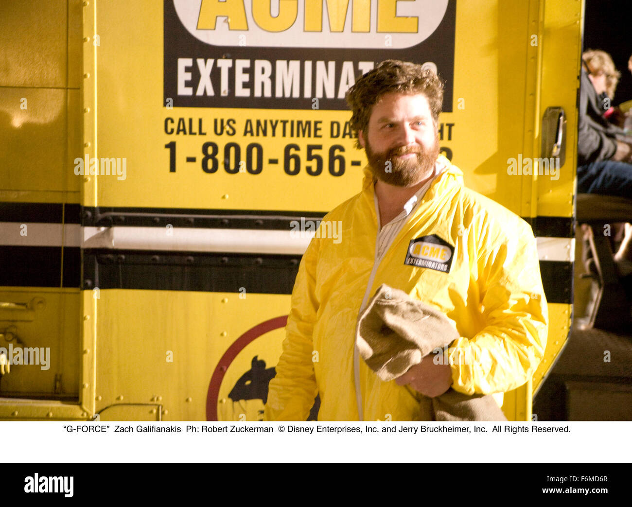 Data di rilascio: 24 luglio 2009. Il titolo del filmato: G-Force. STUDIO: Walt Disney Pictures. Trama: La storia è un team di esperti di agente segreto cavie che prende su una missione per il governo degli Stati Uniti. Un appositamente addestrato squad di cavie è spedito per fermare un diabolico miliardario che prevede di assumere il controllo del mondo con elettrodomestici. Nella foto: Zach Galifianakis come Ben. Foto Stock