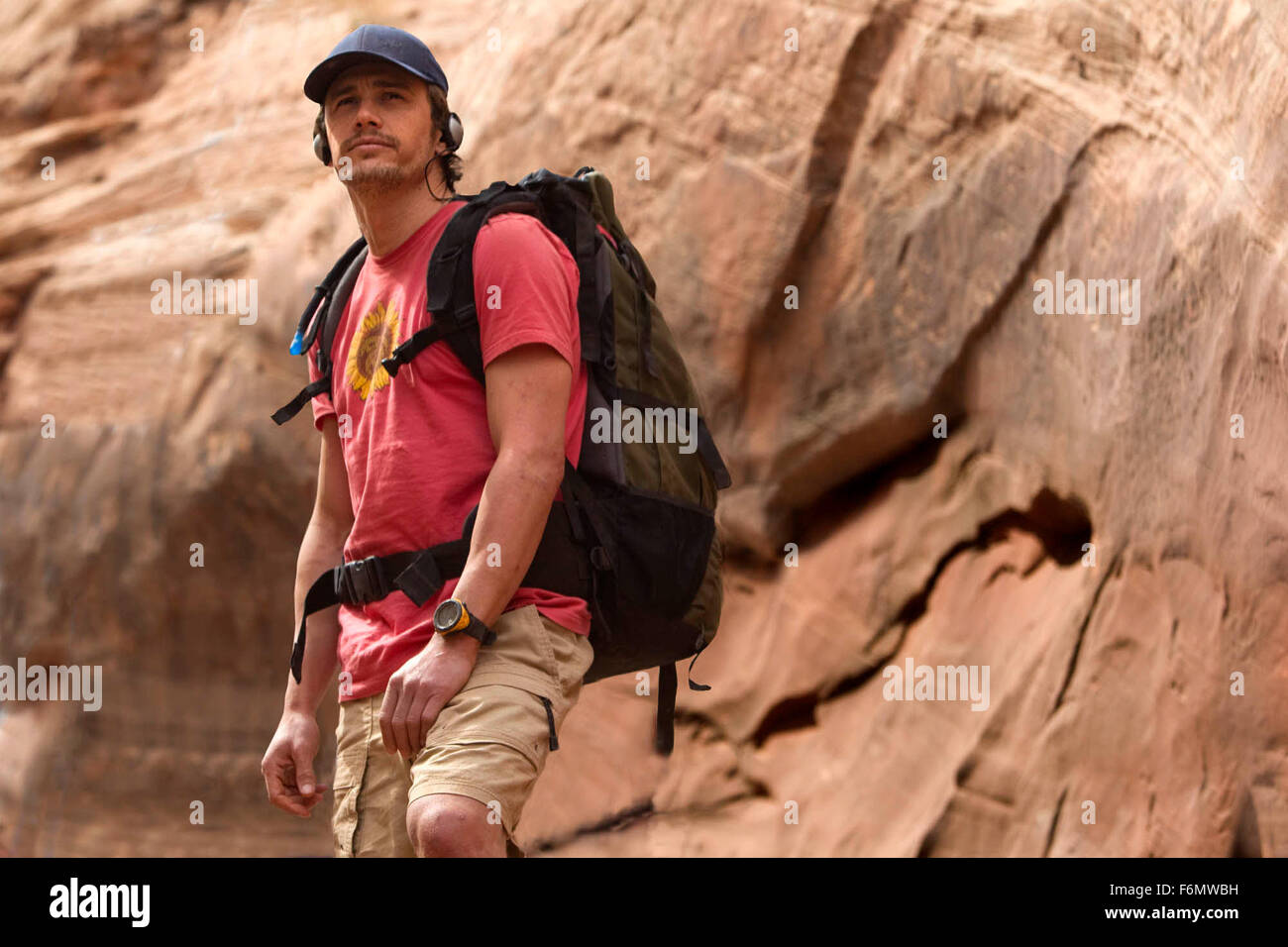 Data di rilascio: novembre 5, 2010. Il titolo del filmato: 127 ore. STUDIO: Fox Searchlight Pictures. Trama: un alpinista diventa intrappolato sotto un masso mentre solo di canyoning vicino a Moab, Utah e resorts per misure disperate per sopravvivere. Nella foto: James Franco come Aron Ralston. Foto Stock