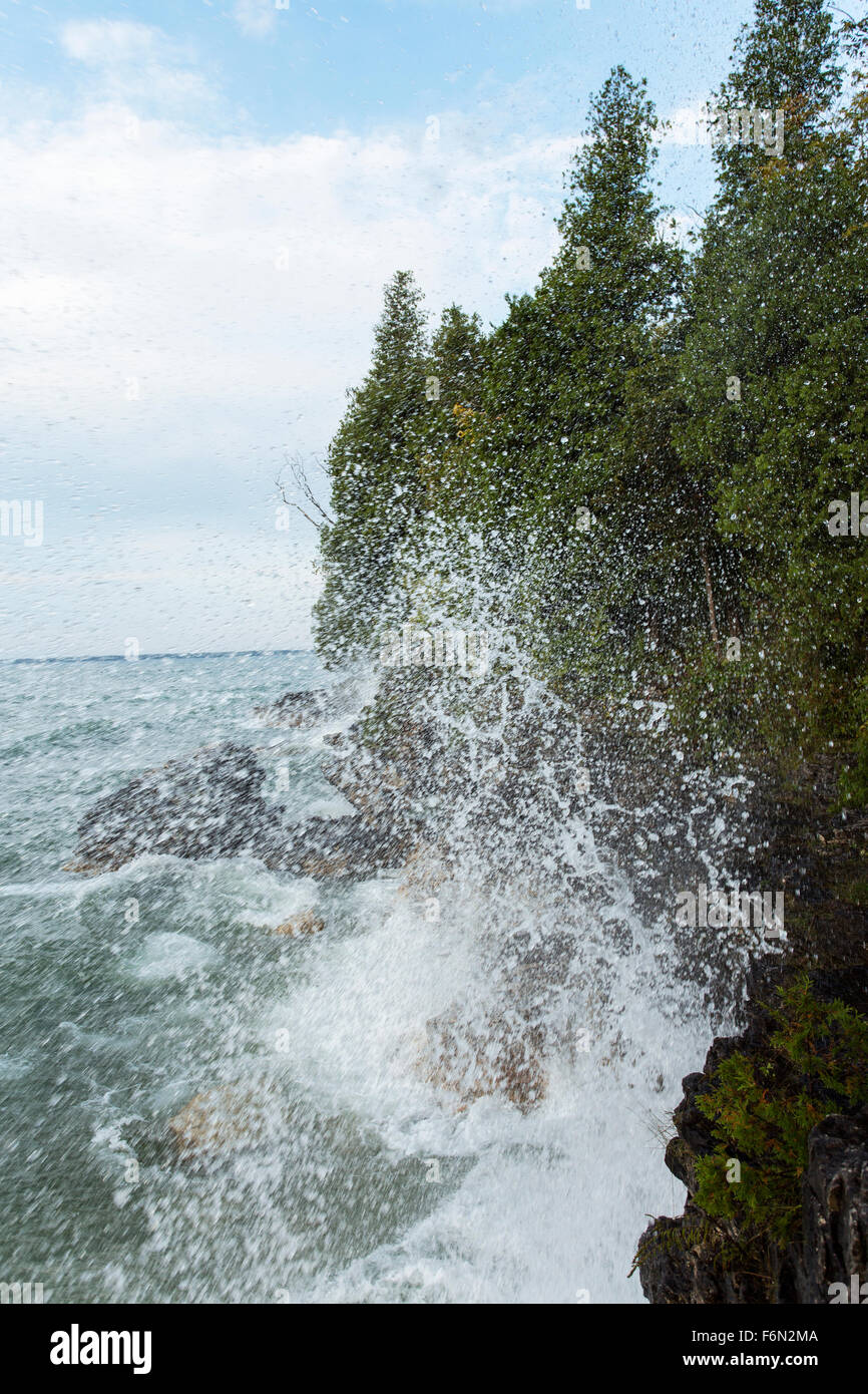 Stati Uniti d'America,Wisconsin,Door County, Newport membro parco paesaggio Foto Stock