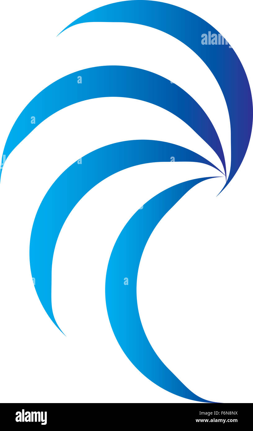 Blu del logo aziendale Foto Stock