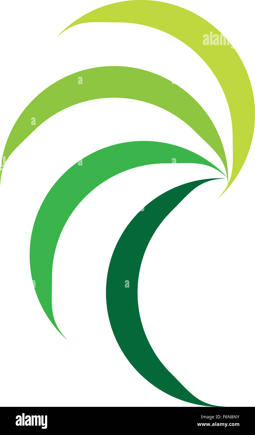 Verde del logo aziendale Foto Stock