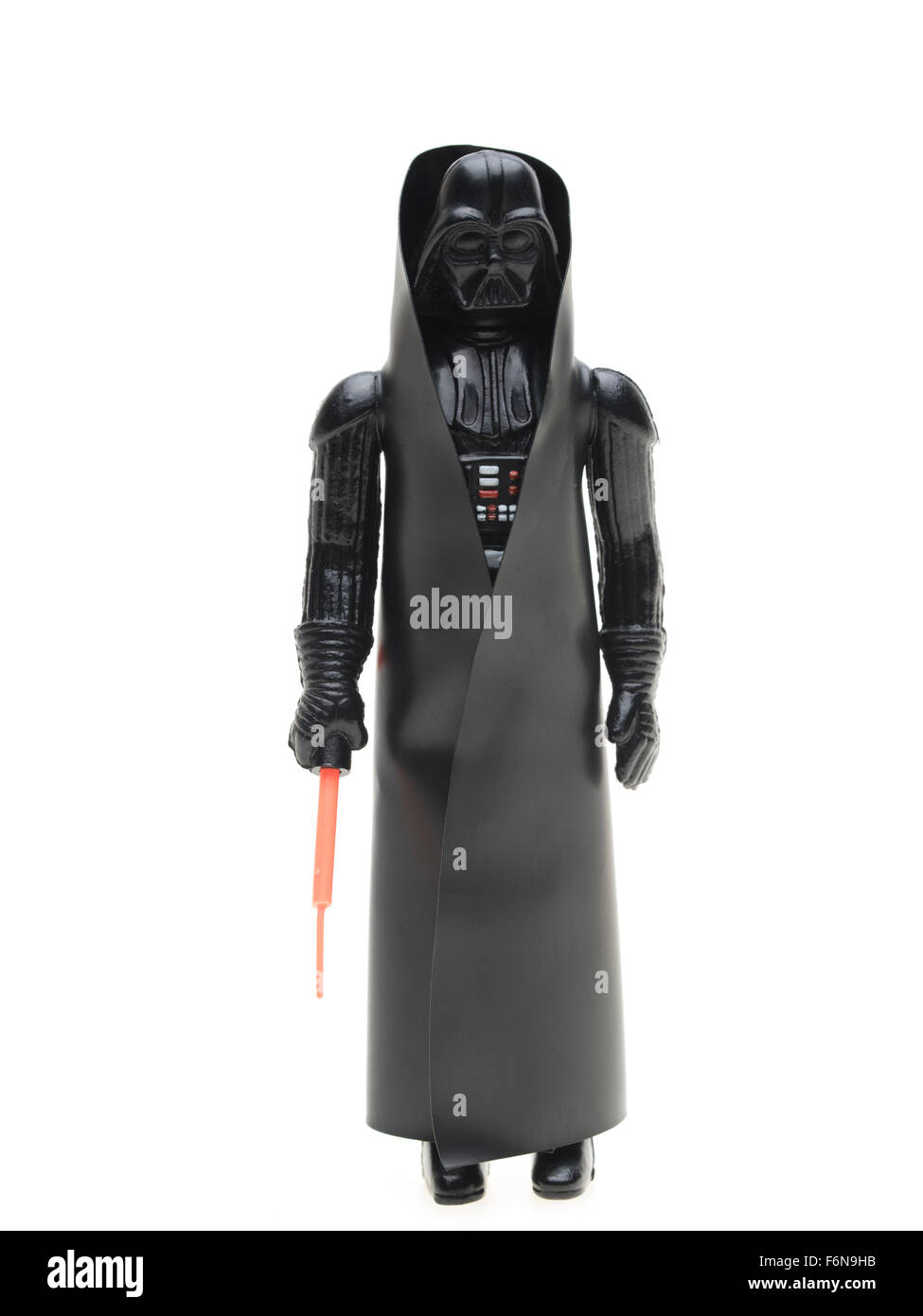 Darth Vader con light saber Star Wars azione figura 1977 da Kenner Foto Stock