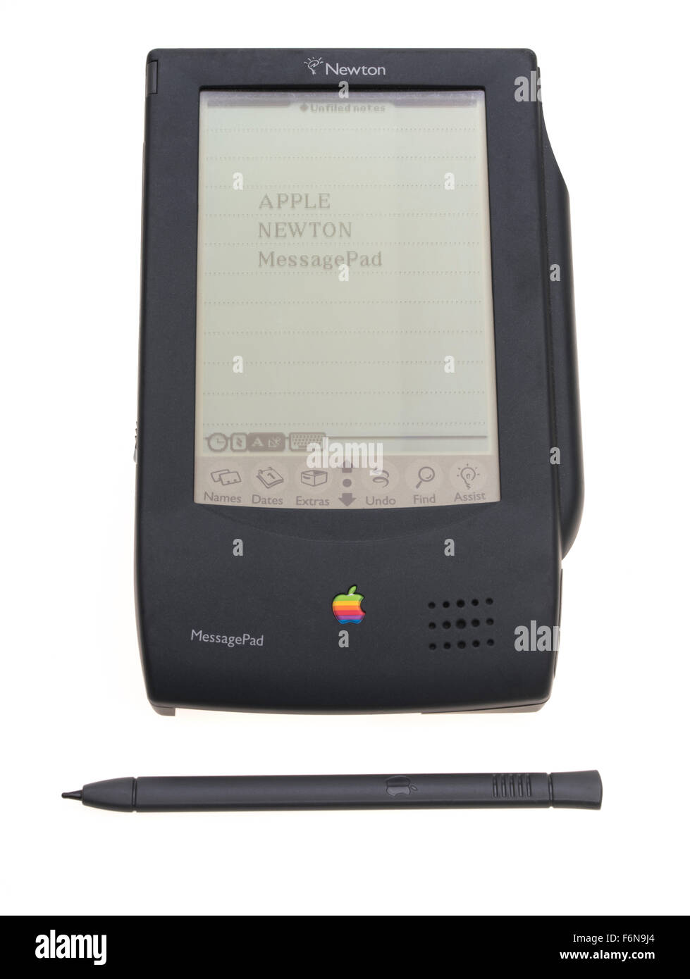 Apple Newton MessagePad H1000 1993 Apple Computer, Inc. Cupertino, California. Made in Japan uno del primo PDA Foto Stock