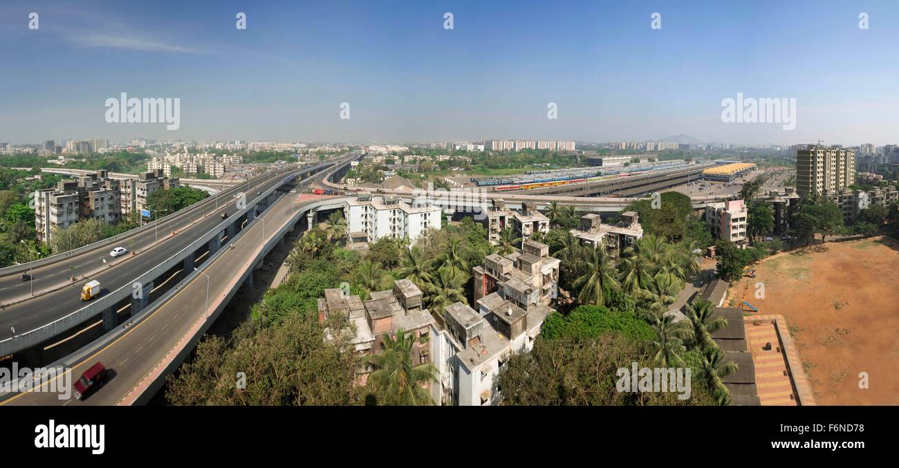 Santacruz chembur link road cavalcavia, Mumbai, Maharashtra, India, Asia Foto Stock