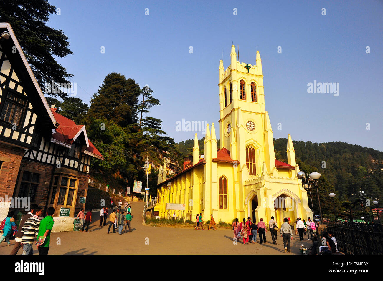 La Chiesa di Cristo, shimla, Himachal Pradesh, India, Asia Foto Stock