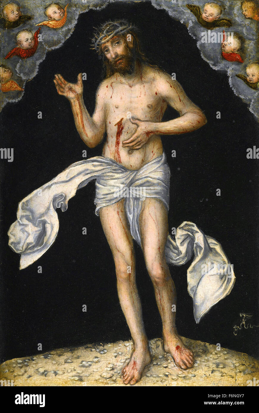 Lucas Cranach il Vecchio - Cristo come uomo dei dolori Foto Stock