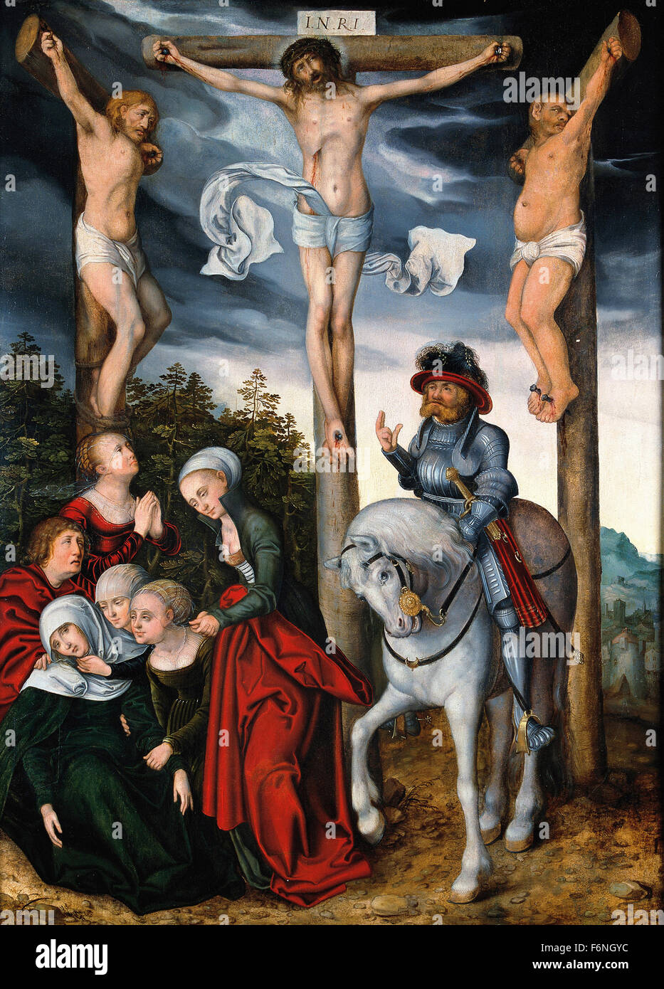 Lucas Cranach il Vecchio - la crocifissione di Cristo Foto Stock