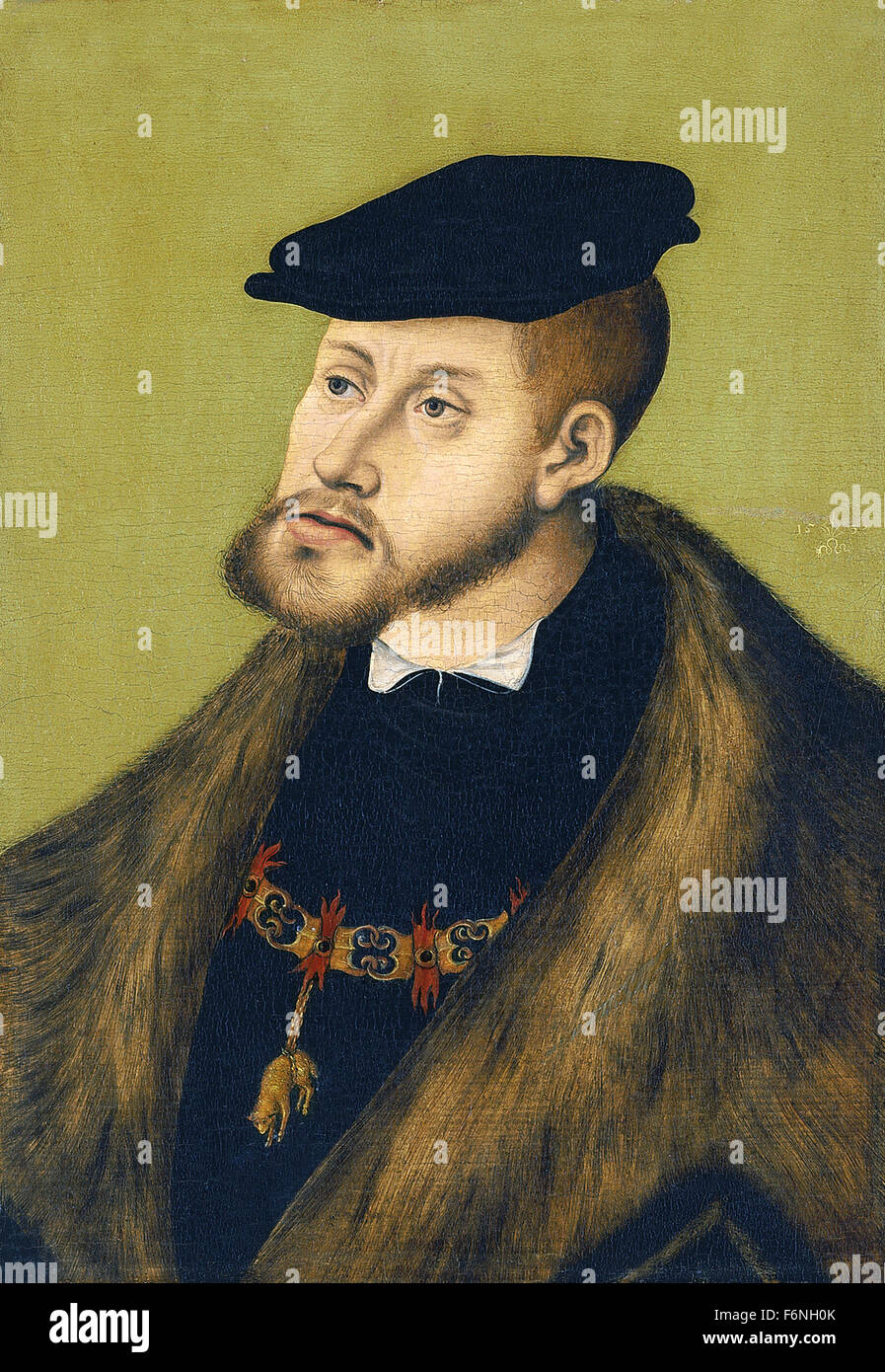 Lucas Cranach il Vecchio - Ritratto dell'Imperatore Carlo V Foto Stock