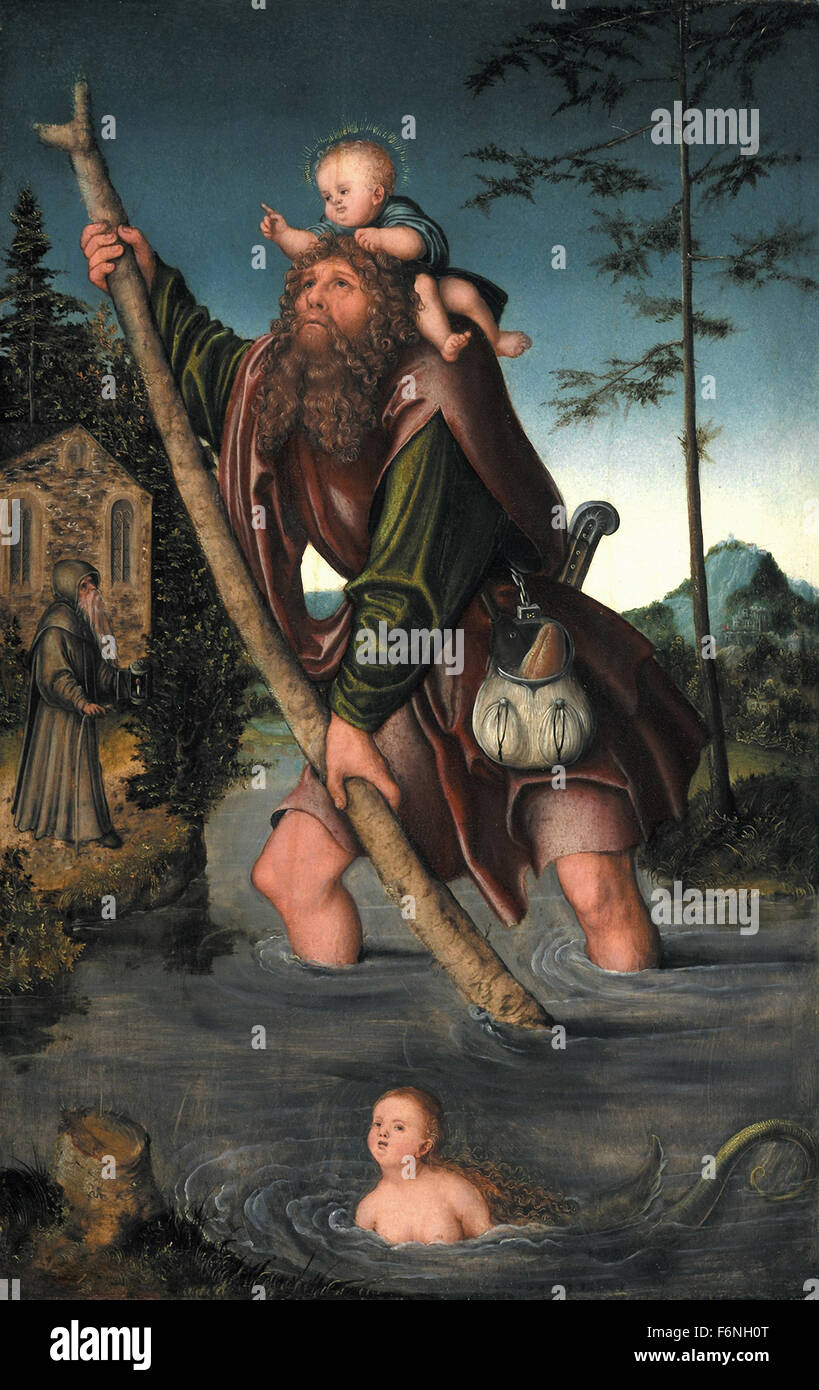 Lucas Cranach il Vecchio - Saint Christopher Foto Stock