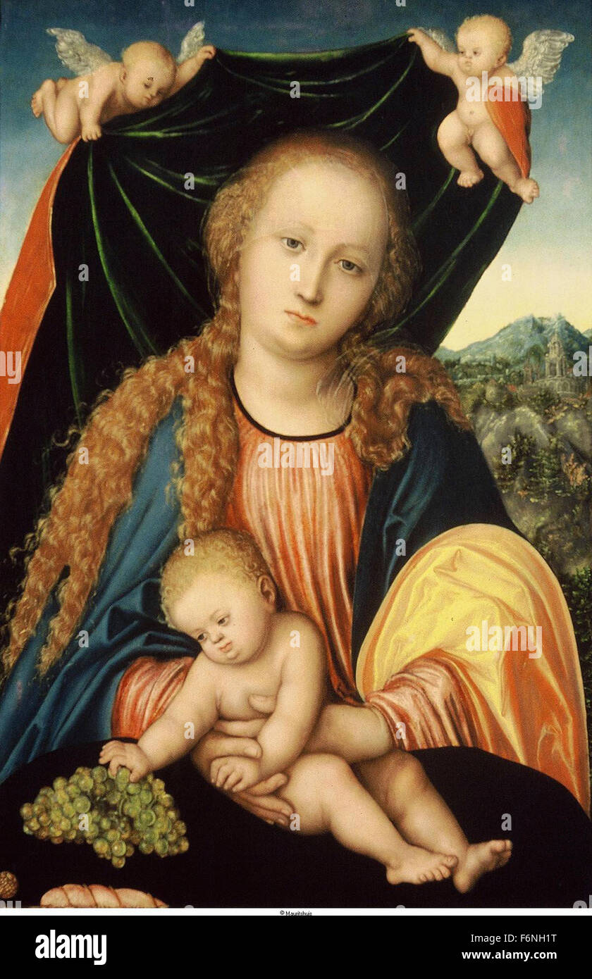 Lucas Cranach il Vecchio - La Vergine e il bambino Foto Stock