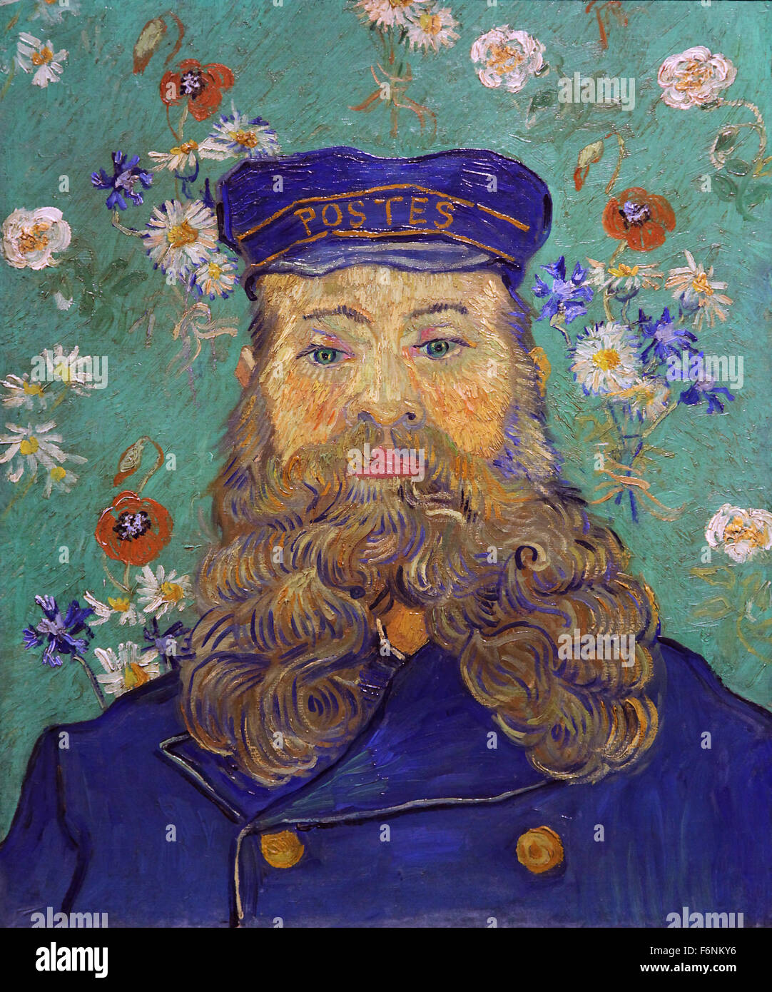 Ritratto di Joseph Roulin (1889) di Vincent van Gogh (1853–1890) Foto Stock