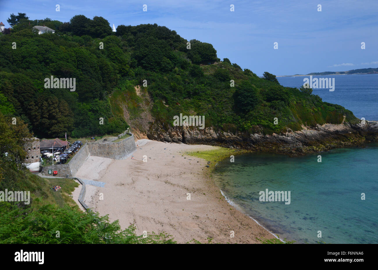 Fermain Bay, Guernsey sentiero costiero Isole del Canale. Foto Stock