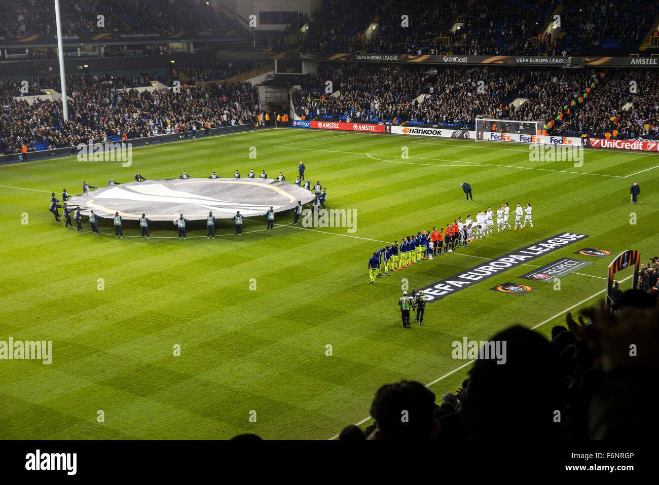 Tottenham Hotspur v R.S.C. Anderlecht in stadi di gruppo di Europa League a White Hart Lane, Londra, UK, 5 novembre 2015 Foto Stock