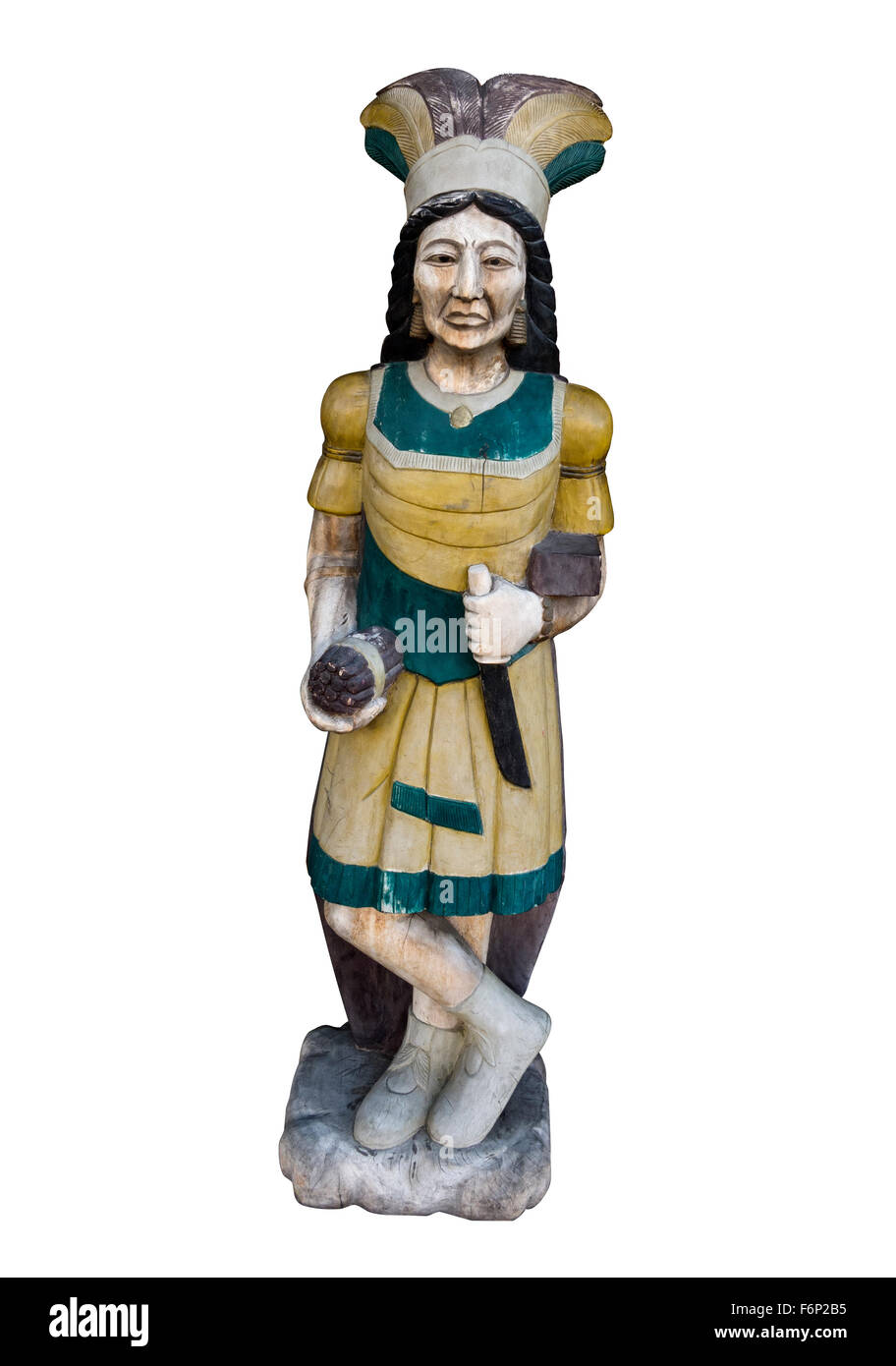 Ben indossati vintage cigar store Indian Foto Stock