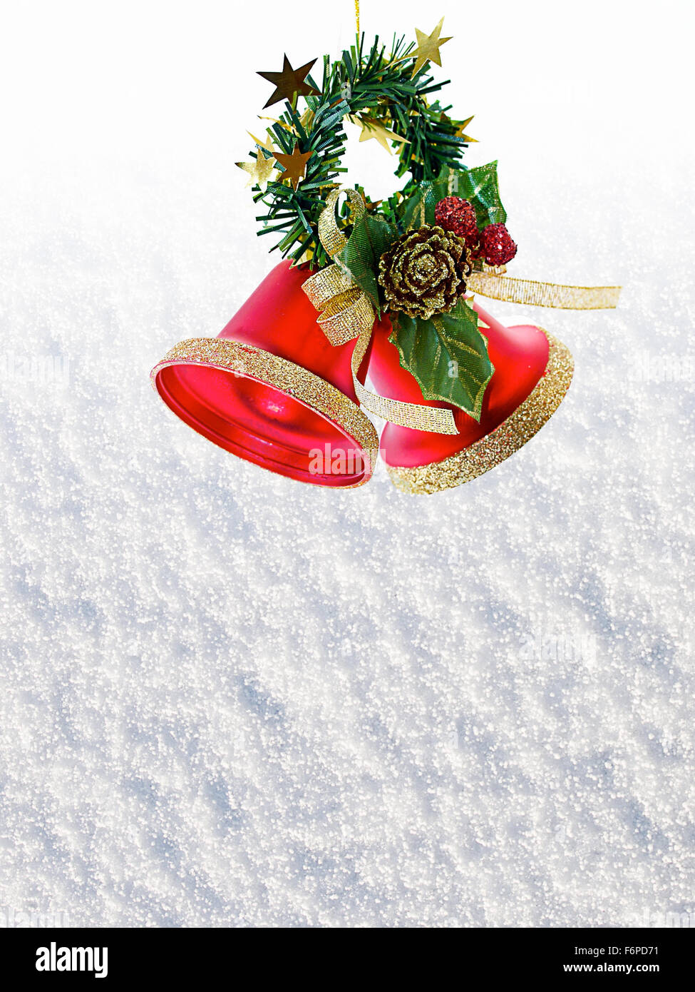 Decorazione di Natale sulla neve Foto Stock