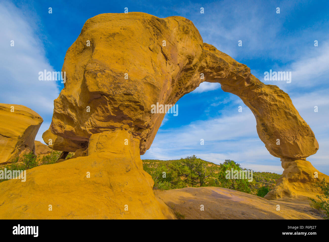 Anasazi Arch, BLM terre vicino a Farmington, Nuovo Messico, Colorado Plateau, Animas River Valley Foto Stock