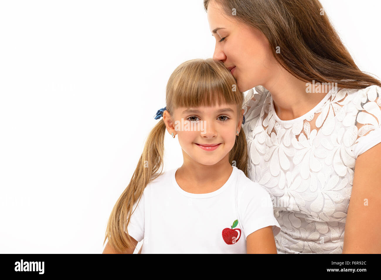 Ritratto di un felice madre e figlia Foto Stock