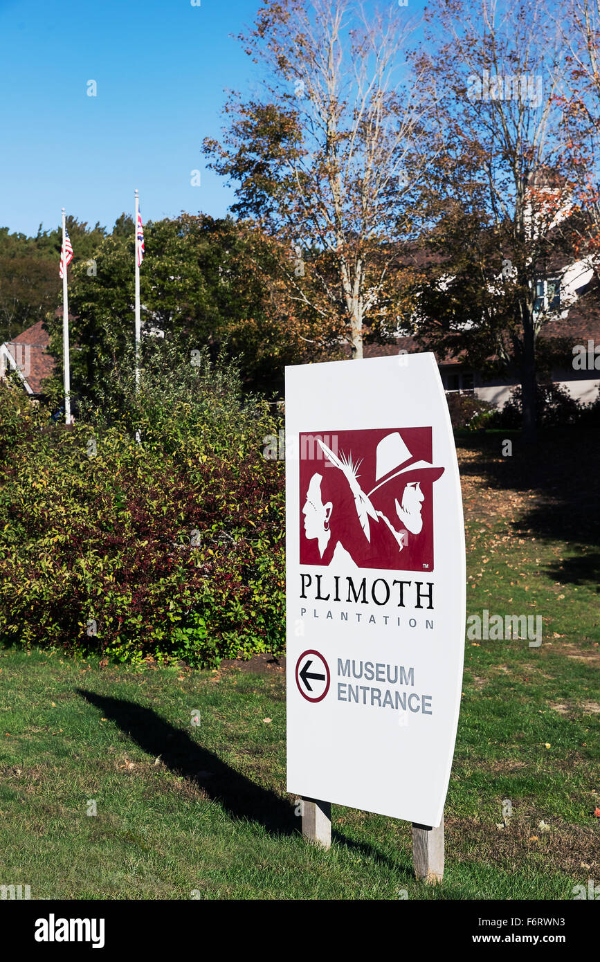 Plimouth Plantation museo vivente di storia, Plymouth, Massachusetts, STATI UNITI D'AMERICA Foto Stock