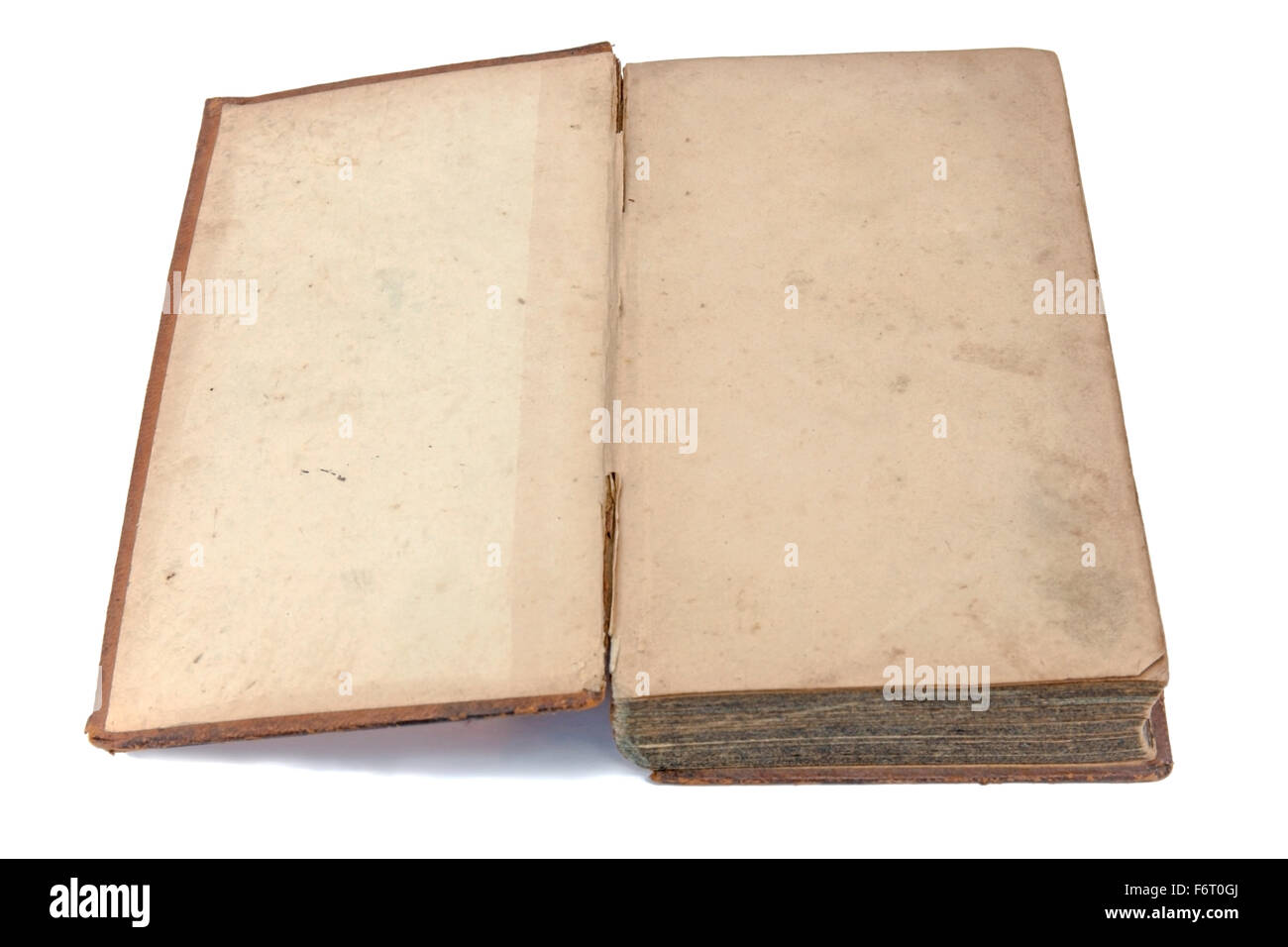 Vecchio libro isolato su sfondo bianco Foto Stock