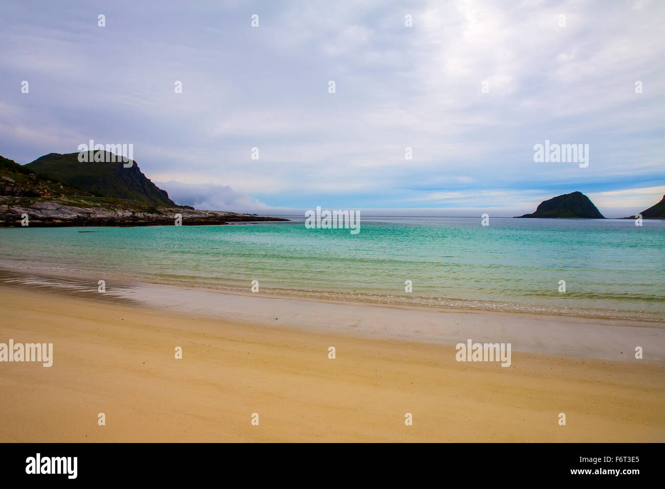 Utakleiv Beach, Lofoten, Norvegia Foto Stock