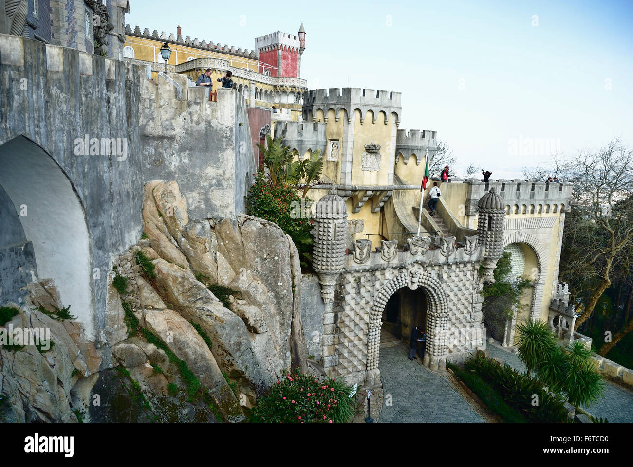 Pena il Palazzo Nazionale di Sintra. Il Portogallo. L'Europa. Foto Stock