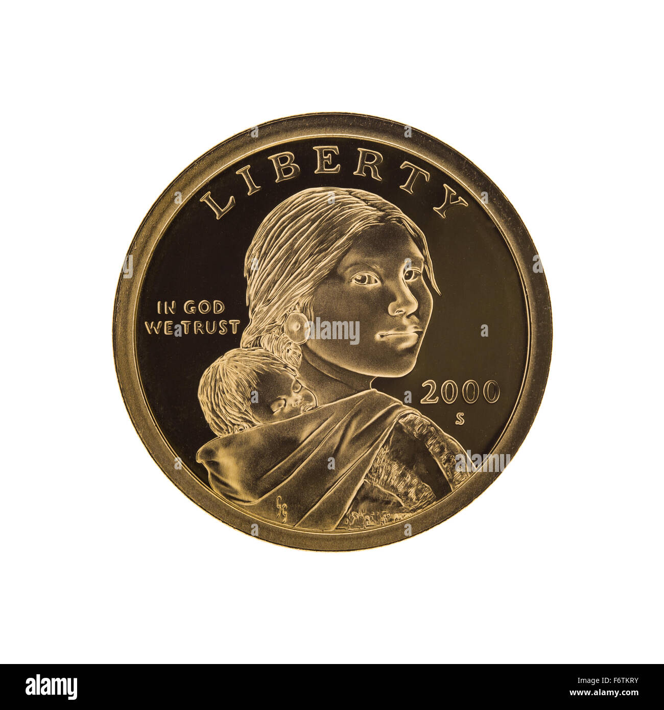 Noi Sacagawea - un dollaro moneta Foto Stock