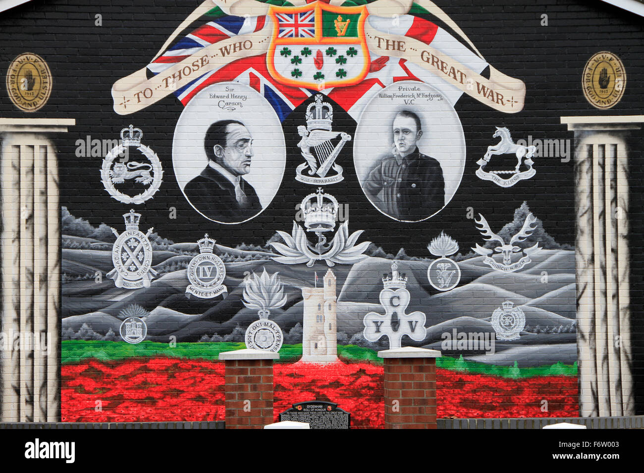 Belfast, Sydenham, murale Foto Stock