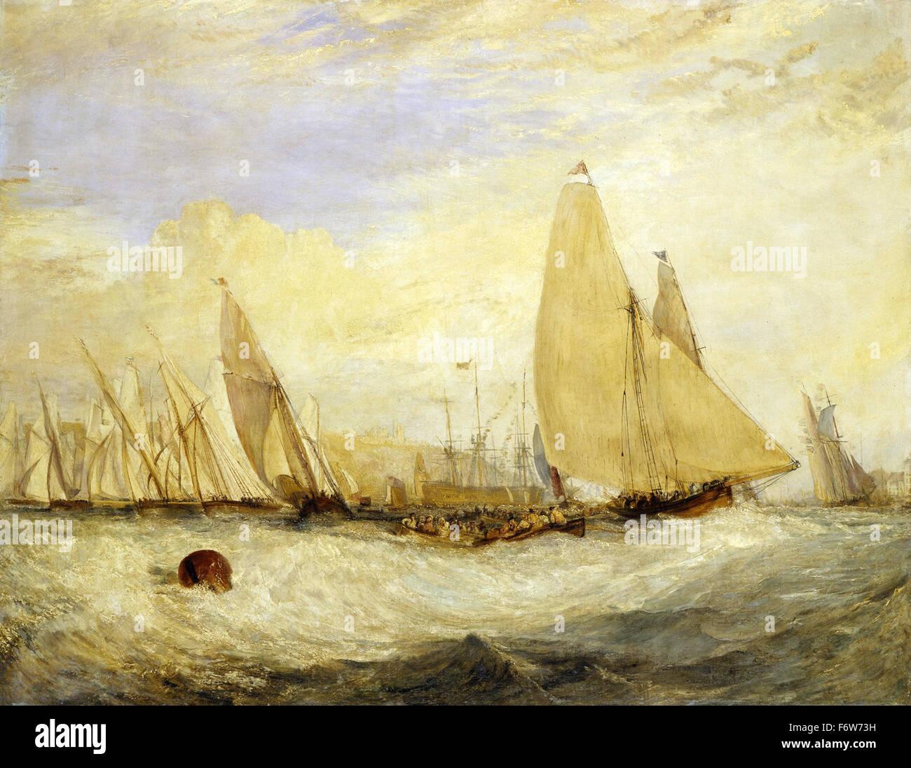 Joseph Mallord William Turner - East Cowes Castle, la sede di J. Nash, Esq., la regata battendo a Windward Foto Stock