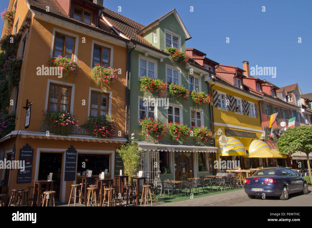 Meersburg caffetterie su Unterstadstrasse Foto Stock