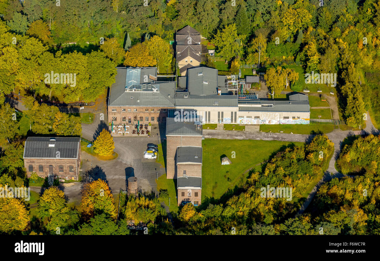 Culturale Zeche Carl Altenessen in autunno, foglie di autunno, Essen, la zona della Ruhr, Renania settentrionale-Vestfalia, Germania, Europa, vista aerea, Foto Stock