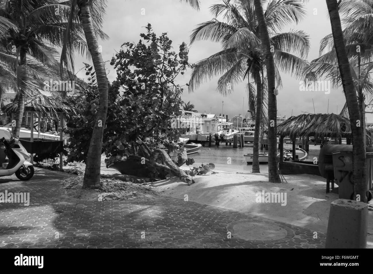 Il tempo primaverile in Philipsburg, Saint Martin Foto Stock