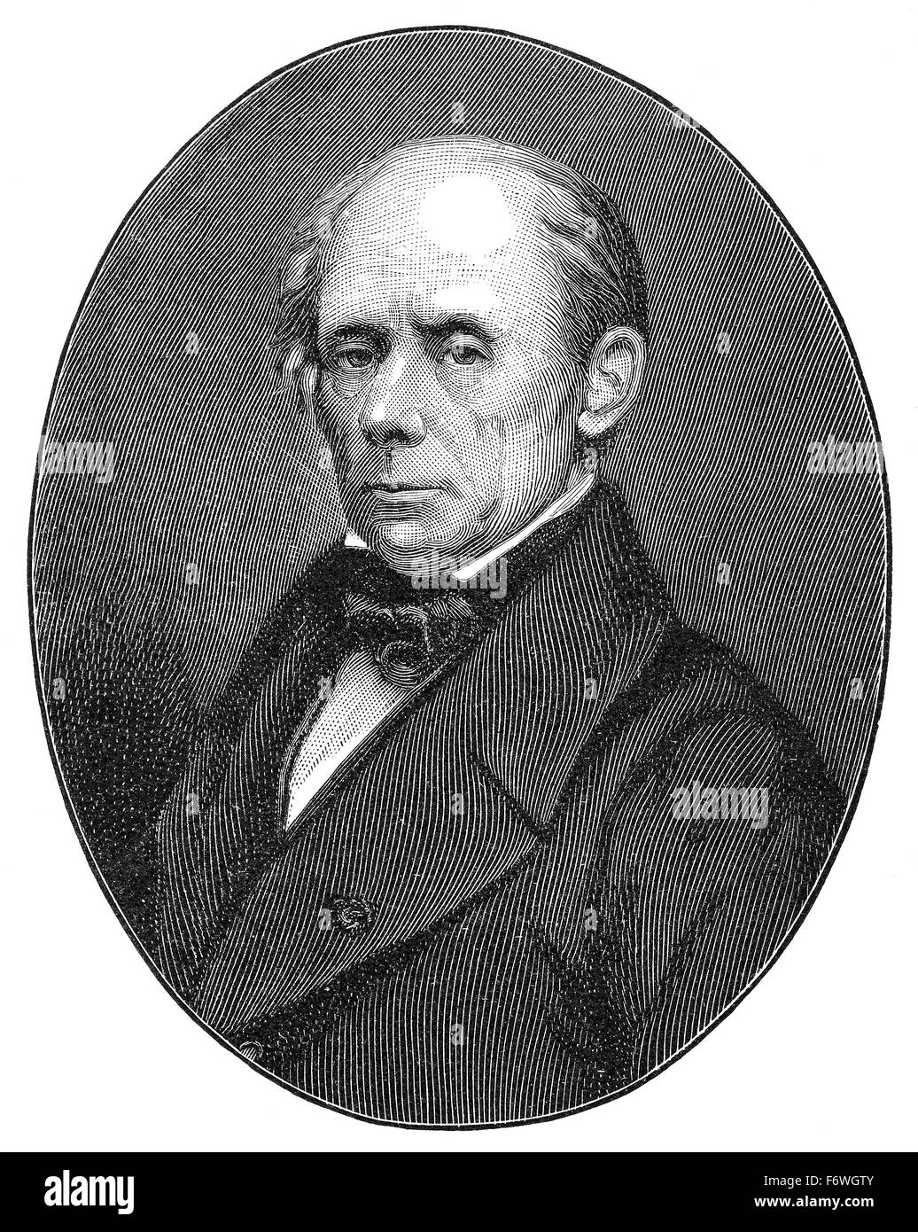 Guillaume-Henri Dufour, 1787-1875, un esercito svizzero officer, bridge e ingegnere topografo, Foto Stock