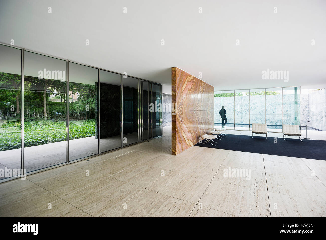 Il padiglione Mies van der Rohe,Sants-Montjuic,Barcellona,Spagna Foto Stock