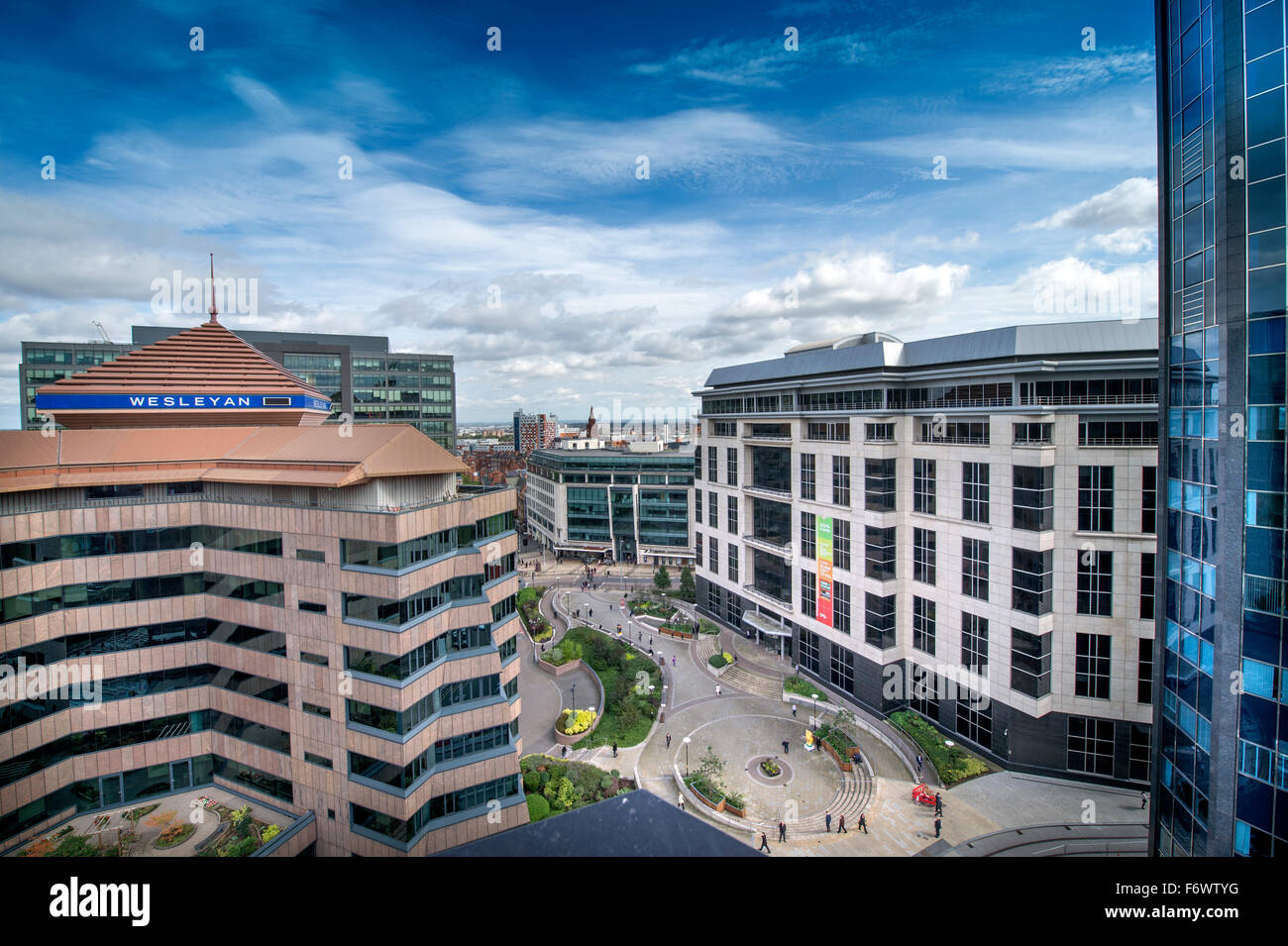 Nuovi sviluppi in Birmingham compresi No.1 Colmore Square (a destra) Foto Stock