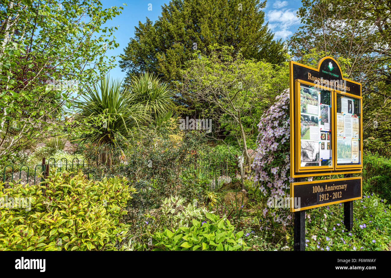 Rougemont giardini, Exeter, Devon, Regno Unito Regno Unito Foto Stock