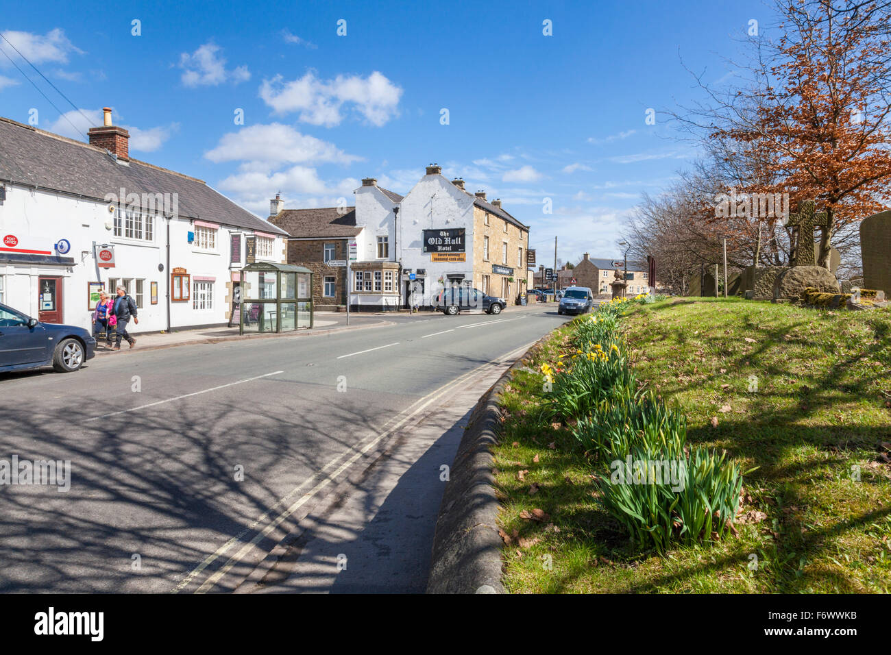 Villaggi in inglese. Il Peak District Villaggio della Speranza, Derbyshire, England, Regno Unito Foto Stock