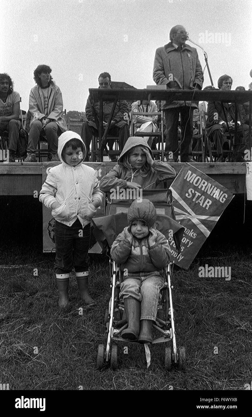 I minatori di Gala in Cardiff nel 1983. Uno storico evento annuale tenuto in Galles del Sud bacino quando gli alveoli sono state lavorando. Foto Stock