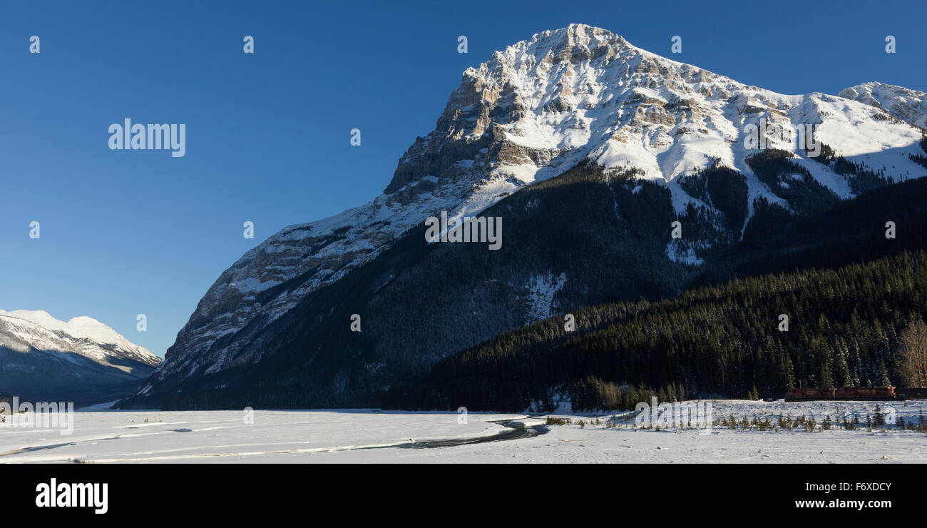 Neve in inverno, Parco Nazionale di Yoho; British Columbia, Canada Foto Stock