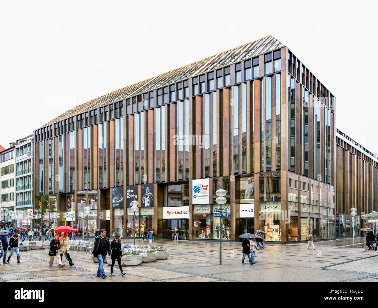 Edificio commerciale, zona pedonale di Neuhauser Straße road, Joseph-Pschorr-Haus, Monaco di Baviera, Baviera, Baviera, Germania Foto Stock