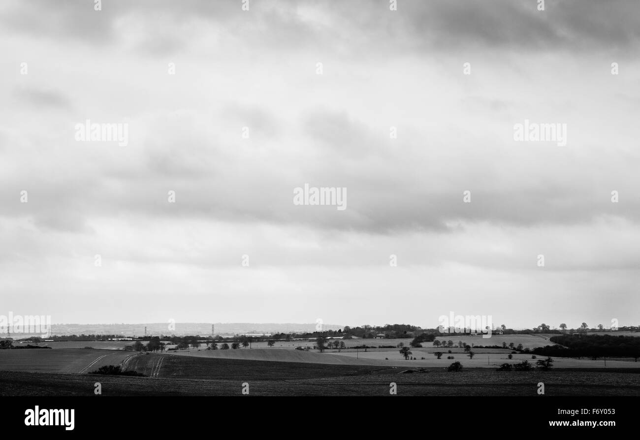 Vista del paesaggio della bella campagna dell Essex in Inghilterra Foto Stock