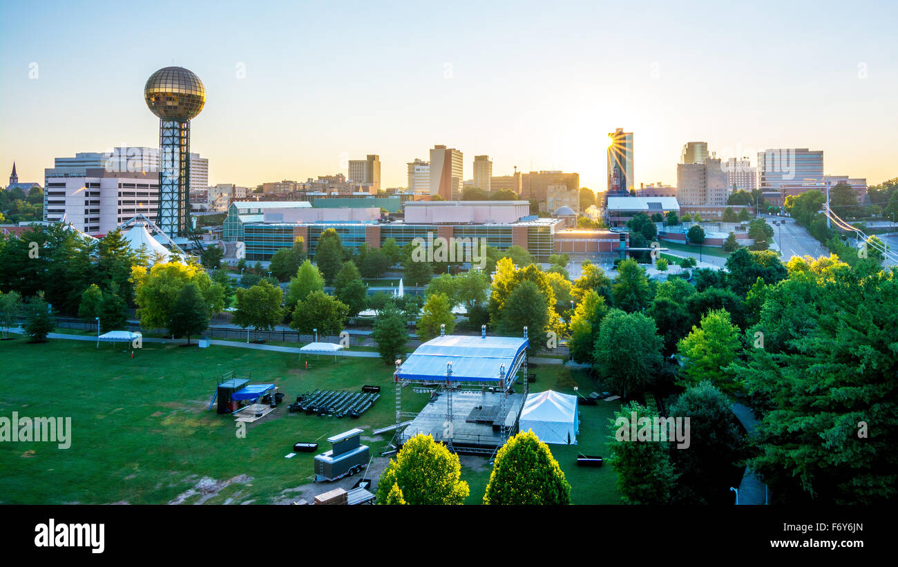 Sunrise e stella a Knoxville in Tennessee Foto Stock