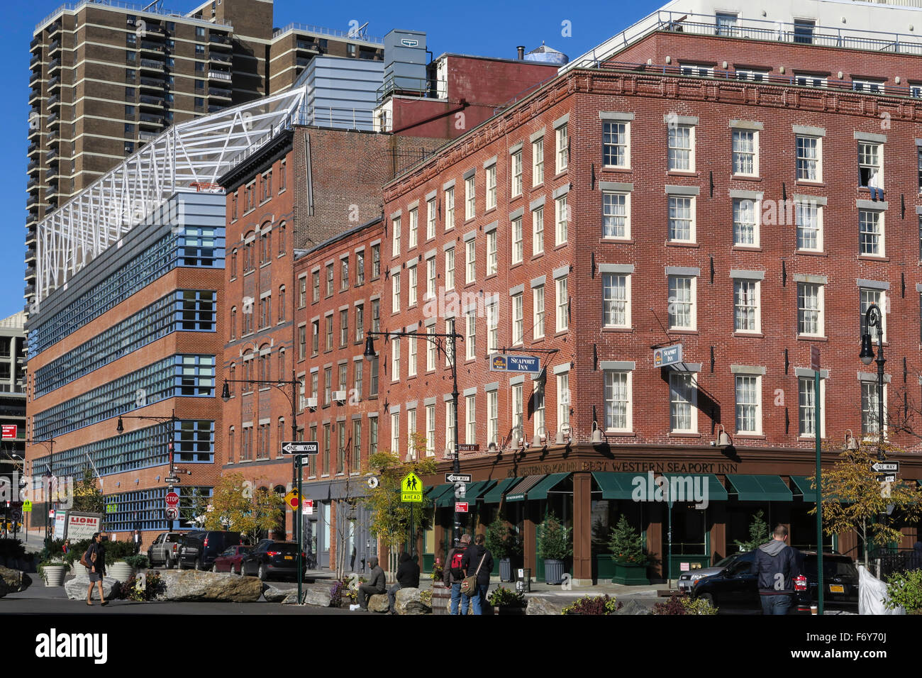South Street Seaport Historic District, NYC Foto Stock