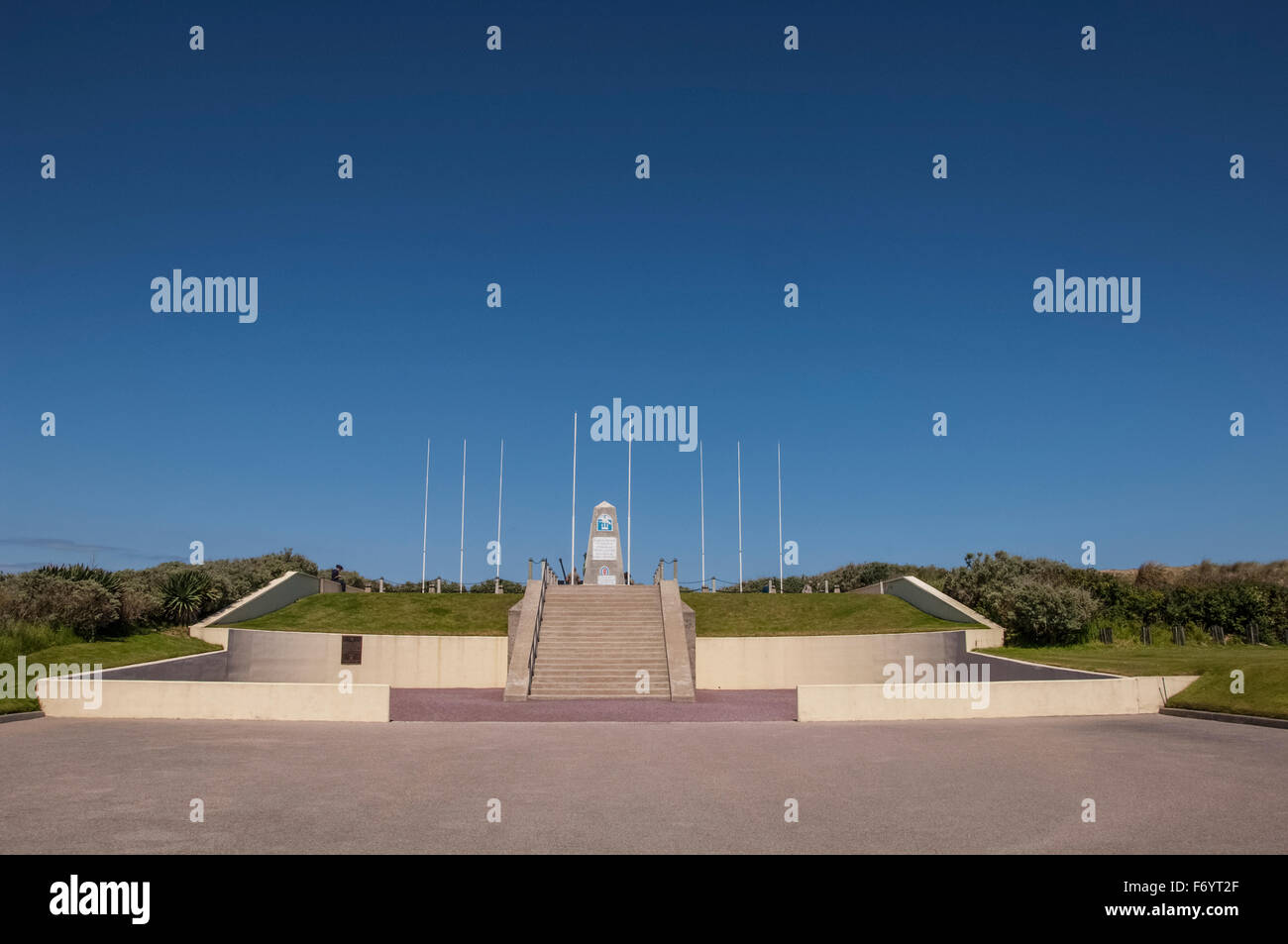 WWII sbarco in Normandia. American Divisione Navale Memorial Foto Stock
