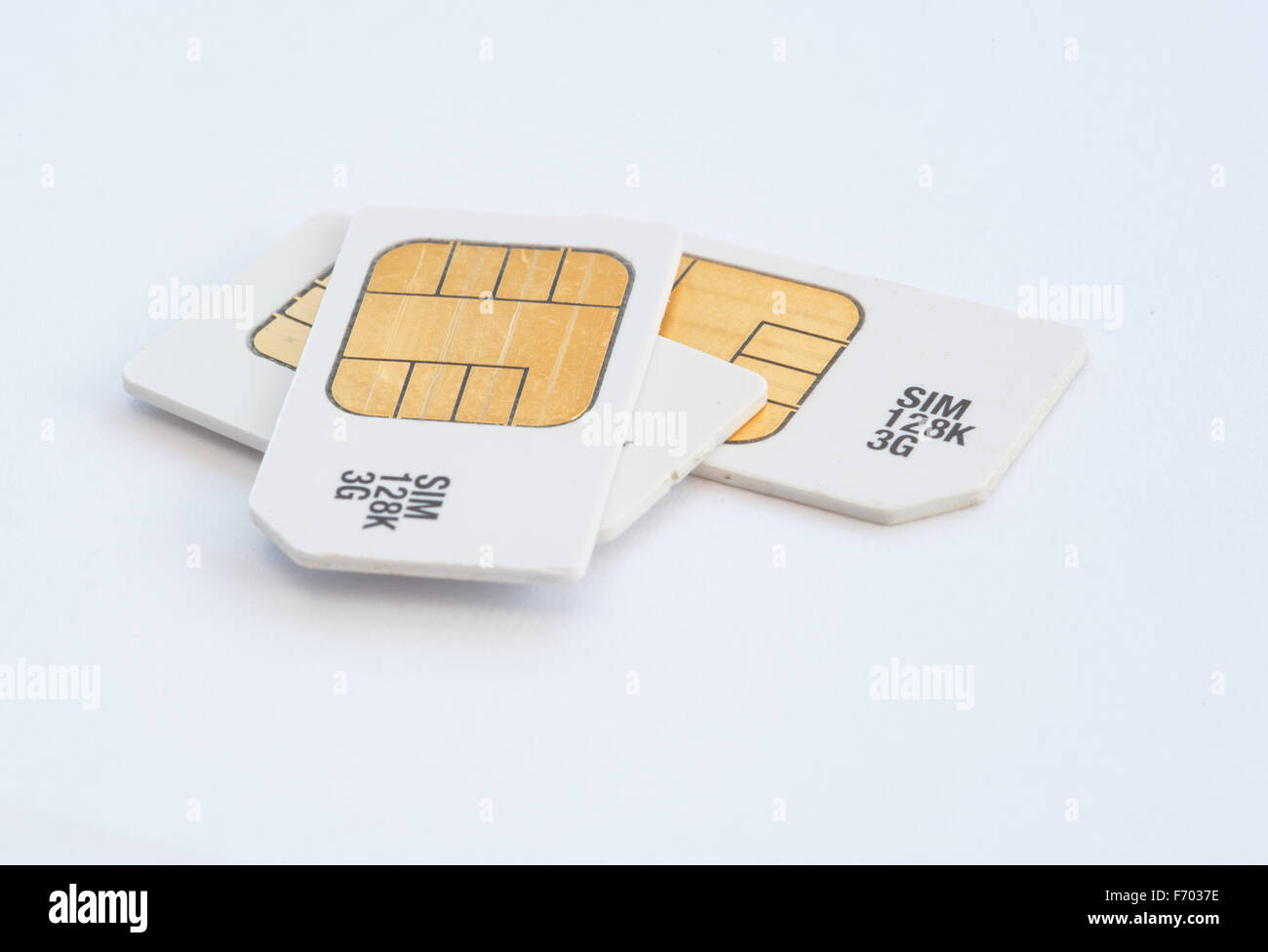 Gruppo di Mobile Subscriber Identity Module 3g di memoria le schede SIM Foto Stock