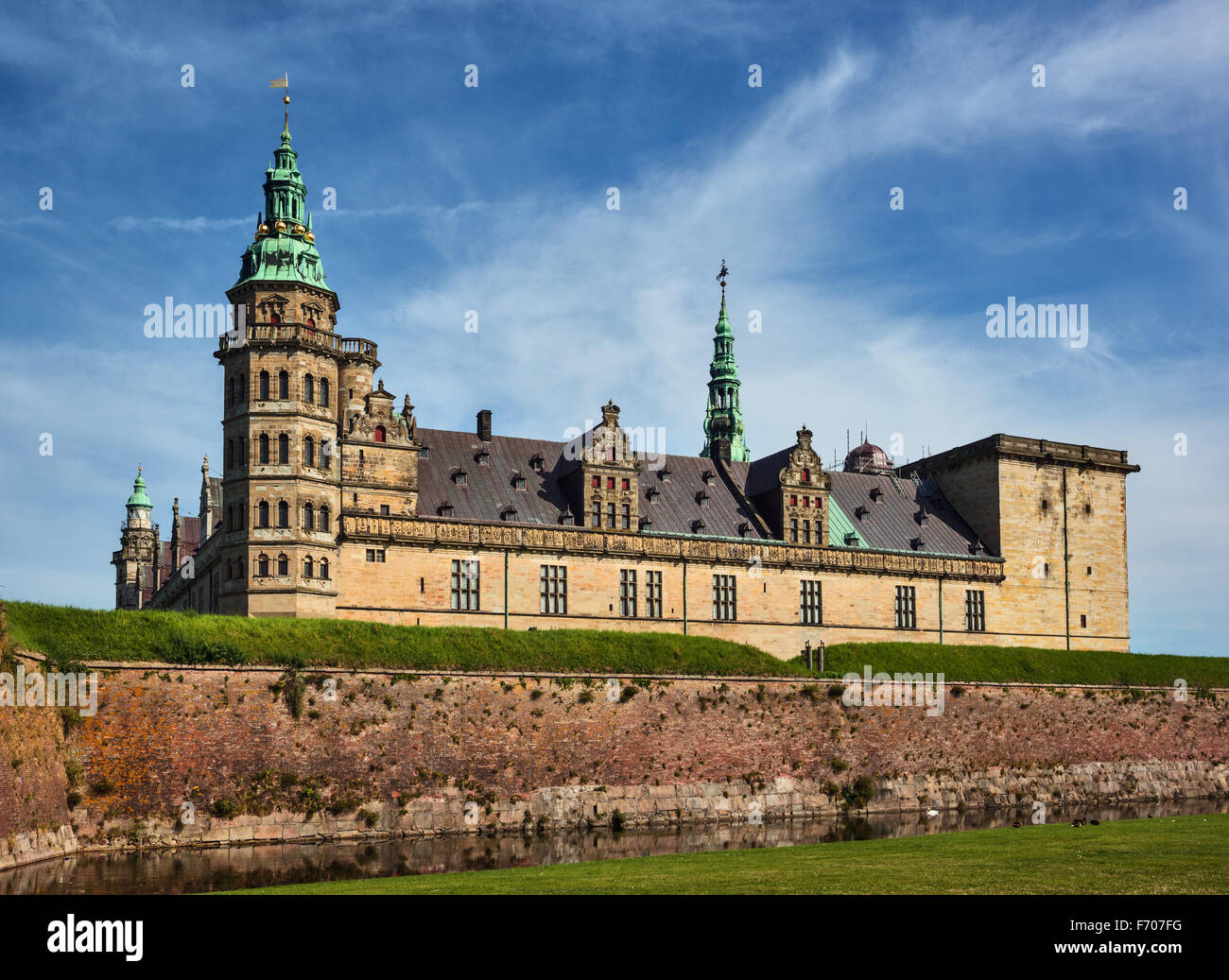 Il Castello di Kronborg il Helsingor (Elsinore) Città, Danimarca Foto Stock