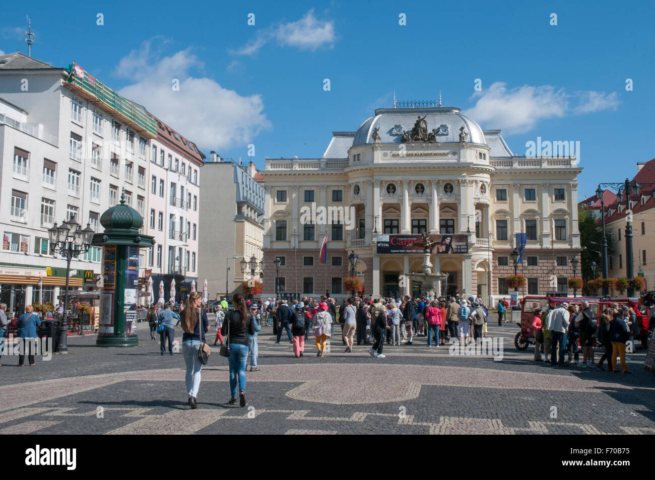 Teatro nazionale slovacco - un edificio storico di Bratislava, la capitale della Slovenia Foto Stock